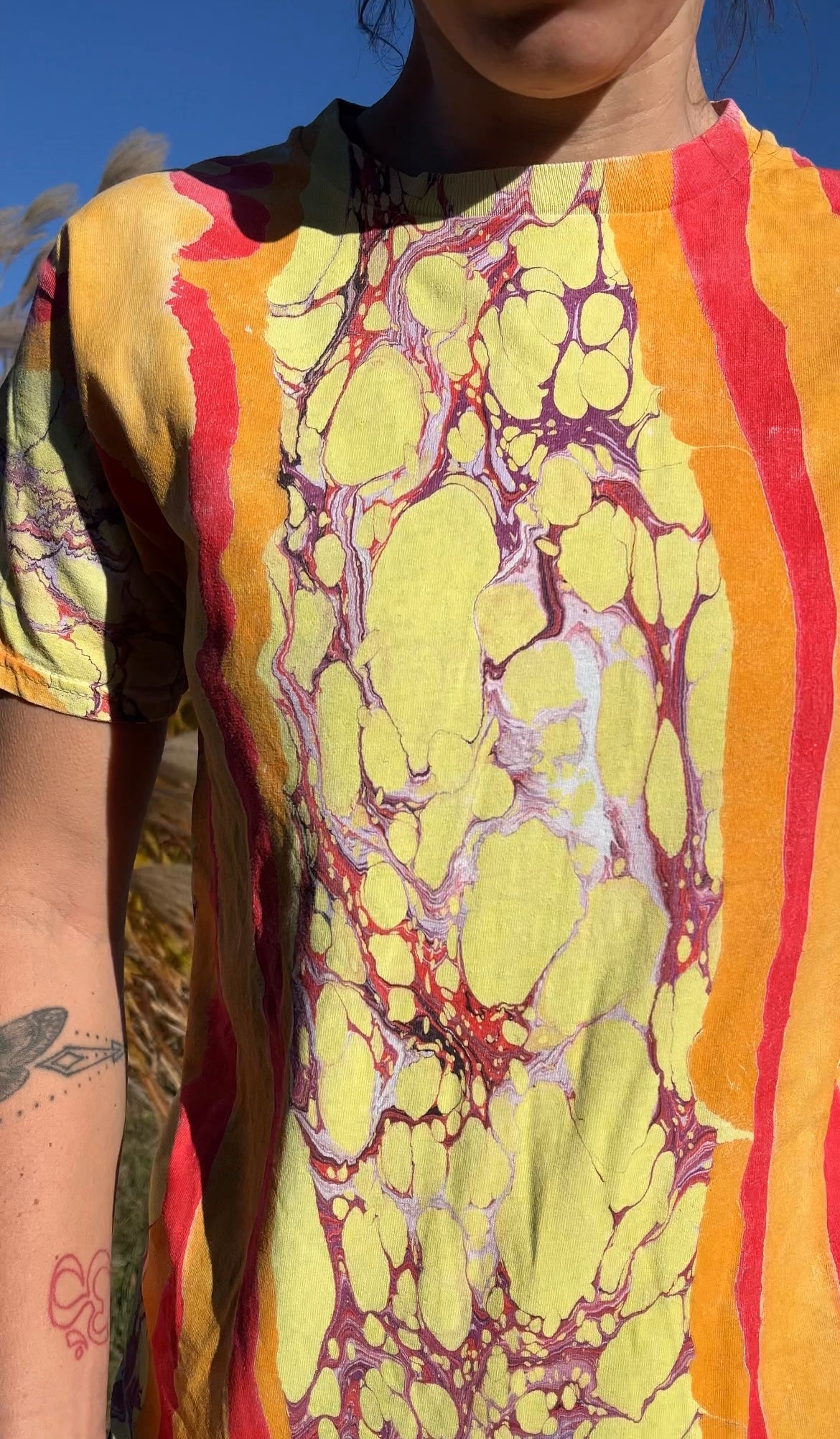Marbled Tee: Banana Split (small)