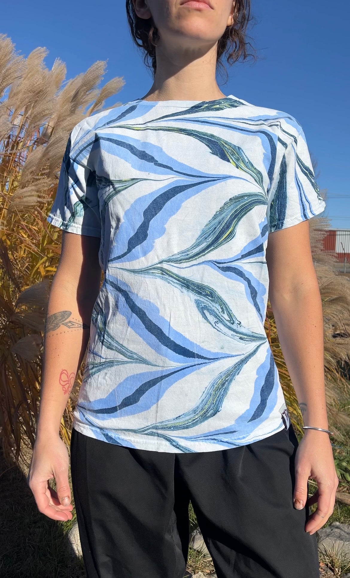Marbled Tee: Whale Whale Whale (small)