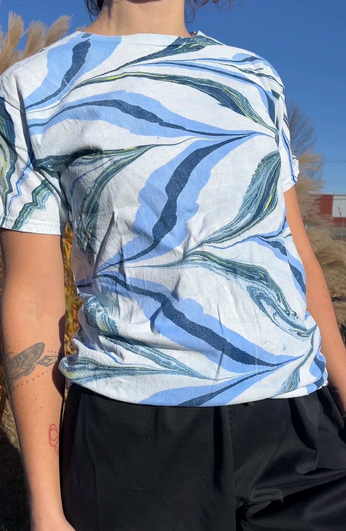 Marbled Tee: Whale Whale Whale (small)