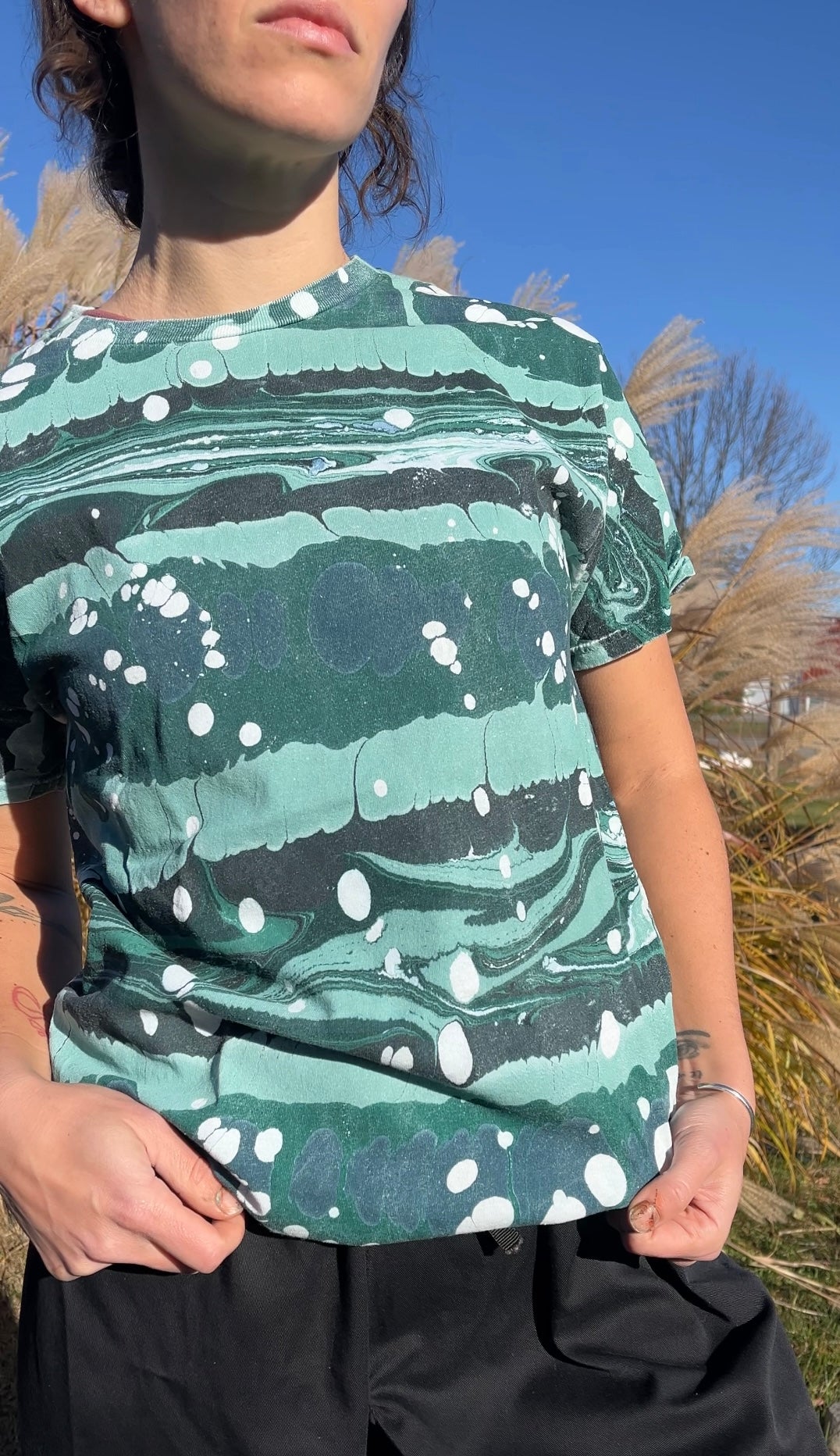 Marbled Tee: Snorkeler (small)