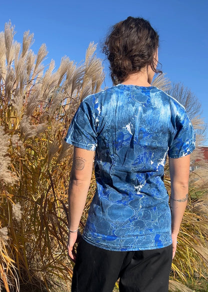 Marbled Tee: Blue Lagoon (small)