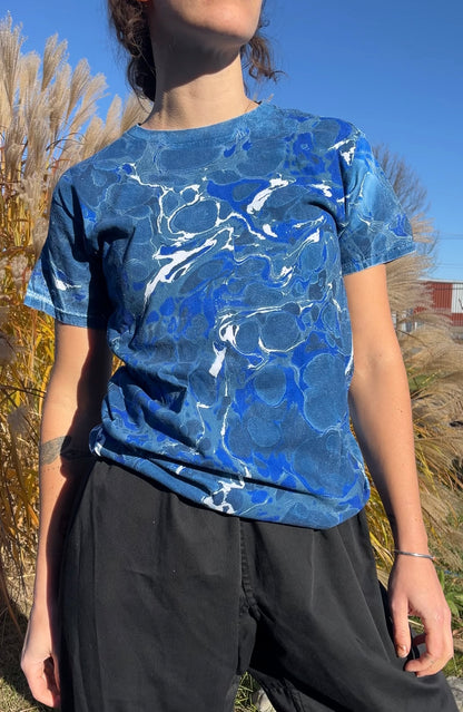 Marbled Tee: Blue Lagoon (small)