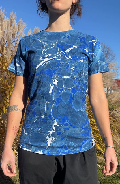 Marbled Tee: Blue Lagoon (small)
