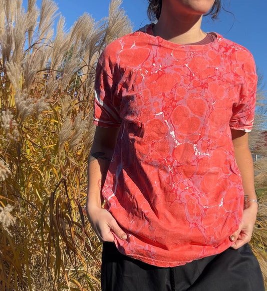 Marbled Tee: Strawberry Ice (medium)