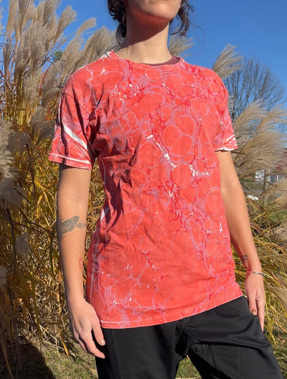 Marbled Tee: Strawberry Ice (medium)