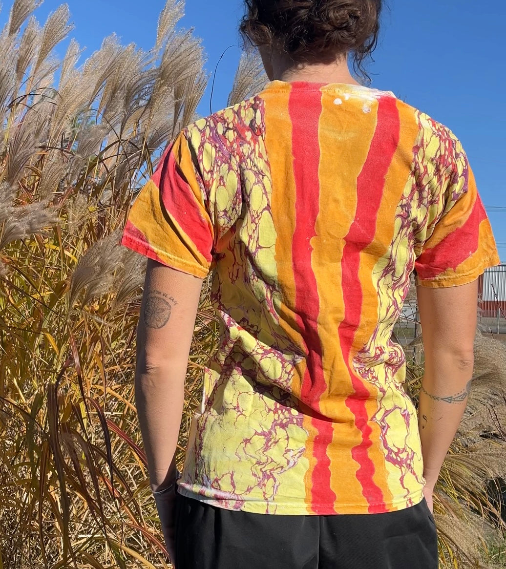 Marbled Tee: Banana Split (small)