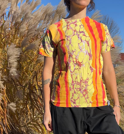 Marbled Tee: Banana Split (small)