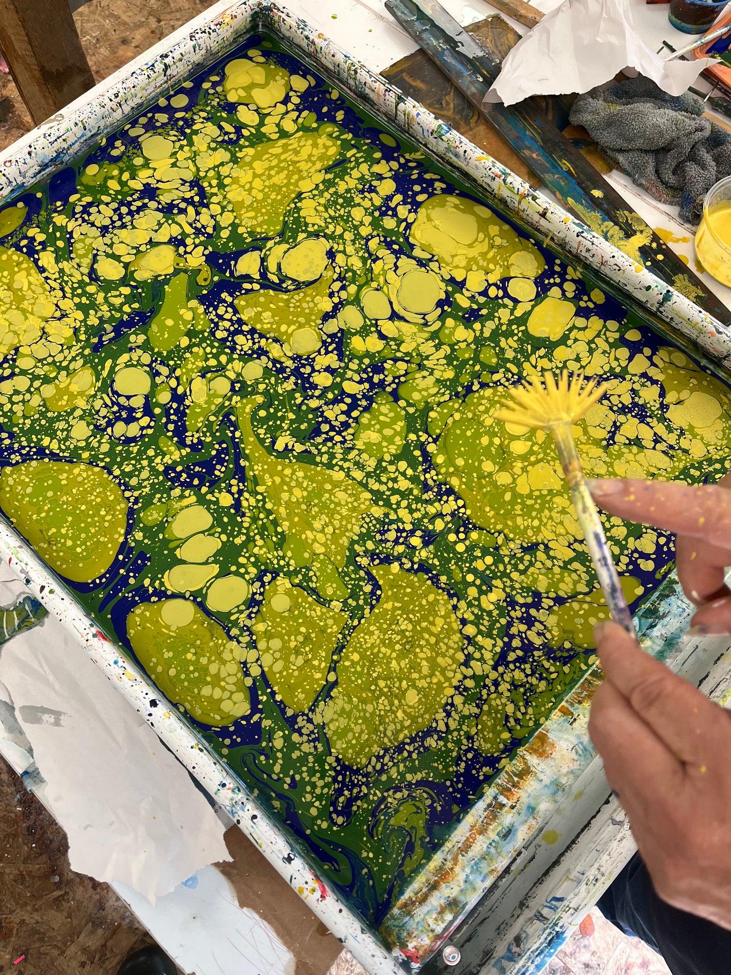 Fabric Marbling Workshop @ Toad & Co