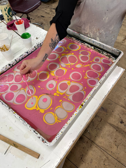 Fabric Marbling Workshop @ Toad & Co
